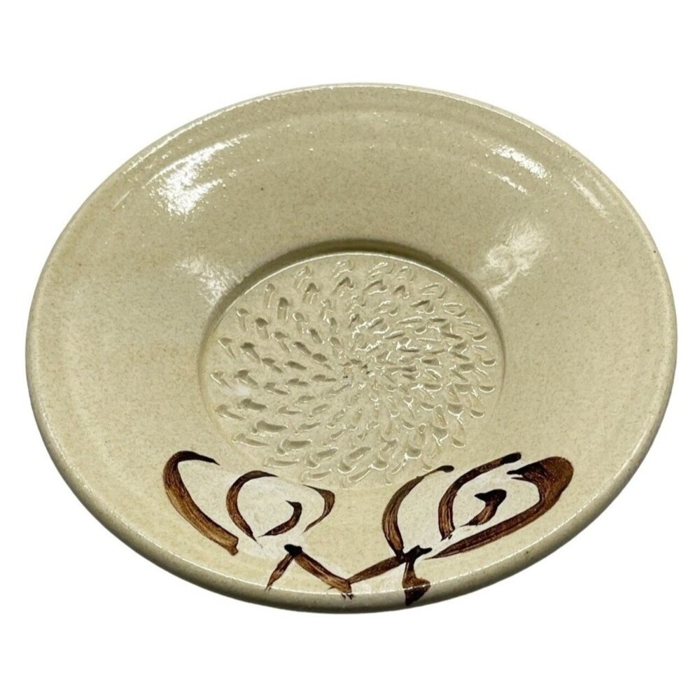 Handmade Contemporary Pottery Ltd Ceramic Soap Dish Textured Center READ